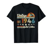 Est Vintage Born In 1946 80th Birthday Gifts 80 Years Old T-Shirt