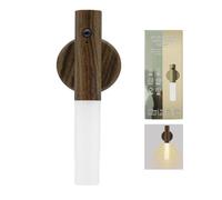 ESTABA USB Rechargeable Night Light, Motion Sensor Wireless Wall Lights, Stick-On Magnetic Portable Rechargeable Lamp, Motion Sensor Lights Indoor for Stairways, Corridors, Wardrobes, Brown