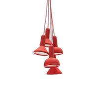 Established & Sons Torch S5 Pendant Red with Red Cord - 5 Pieces