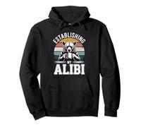 Establishing My Alibi Bear Mornings Pullover Hoodie
