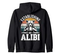 Establishing My Alibi Bear Mornings Zip Hoodie