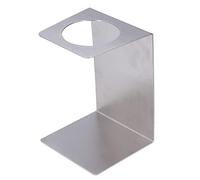 Estación de soporte para gotero de café, soporte para gotero de café de acero inoxidable, para el hogar, viajes, camping, senderismo, verter sobre café, portátil (Brushed stainless steel color)