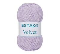 Estako Velvet Chenille Blanket amigurumi Yarn for Crocheting and Knitting Super Bulky 100 gr 132 yds (1630 - Lilac)