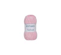 Estako Velvet Chenille Blanket amigurumi Yarn for Crocheting and Knitting Super Bulky 100 gr 132 yds (1310 - Baby Pink)