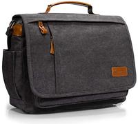 Estarer 13.3-14 inch Mens Laptop Messenger Bag,Work Satchel Shoulder Bag for MacBook Pro/MacBook Air/Surface Pro/Chromebook,Grey Computer Briefcase