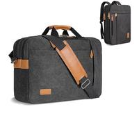 Estarer Convertible Laptop Messenger Bag 17-17.3 Inch Mens Satchel Briefcase Rucksack for Work Business