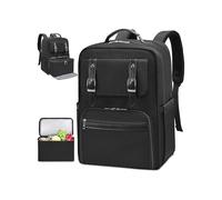 Estarer Laptop Lunch Backpack for Men Women 15.6 Inch Laptop Backpack with Insulated Cooler Lunch Bag Waterproof Work Bag for Business,Teacher,Office,Commuter,Travel,College,Picnic （Black）