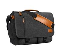 Estarer Laptop Satchel Messenger Bag 17.3 Inch Mens Large Teacher Shoulder Bag for Work Office School