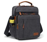 Estarer Mens Messenger Shoulder Bag for 13.3" Laptop/12.9" iPad Pro,Small Canvas Cross Body Flight Bag for Work