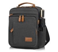 Estarer Messenger Bag for Men 13-13.3 InchCanvas Shoulder Bag Water-Resistant Casual Crossbody Satchel, Dark Grey