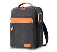 Estarer Messenger Bag for Men 13-13.3inch Canvas Shoulder Bag Small, Water-Resistant Causal Crossbody Satchel Purse, Dark Gray