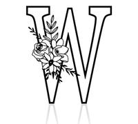 ESTART 12 Inch Black Metal Monogram Initial Letter Wall Decor,Visual 3D Large Alphabet Hanging Letter Sign Wall Decor for Farmhouse Living Room Bedroom Office Party