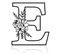 ESTART 12 Inch Black Metal Monogram Initial Letter Wall Decor,Visual 3D Large Alphabet Hanging Letter Sign Wall Decor for Farmhouse Living Room Bedroom Office Party