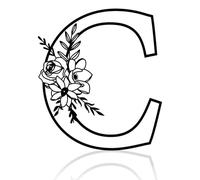 ESTART 12 Inch Black Metal Monogram Initial Letter Wall Decor,Visual 3D Large Alphabet Hanging Letter Sign Wall Decor for Farmhouse Living Room Bedroom Office Party