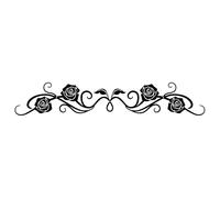 ESTART Metal Rose Scroll Wall Decor, Long Iron Scroll Vine Wall Art, Rustic Hanging Sign Flowers Sculpture for Above Door Bedroom Living Room Office Kitchen Hallway Entryway Decoration