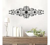 ESTART Metal Scroll Wall Decor Rustic Iron Wall Medallion Small Traditional Hanging Flower Scroll Metal Wall Art for Home Living Room Front Porch Above Door Hallway Entryway Decoration