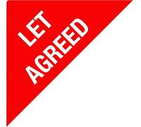Estate Agent Stickers - Pack of 24 Red 67 x 67 x 94mm Triangles Removable Adhesive Coloured Sticky Labels Self Adhesive Easy Peel Labels Stickers Sticky Paper - Let Agreed