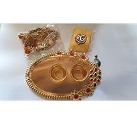 Estationeryhouse Designer Rakhi/Lumba Set with Gift Box or Mini Thali. Bhai Bhabhi Rakhi/Lumba, Rakshabandhan (Rakhi with Mini Thali)