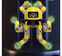Estationeryhouse Fidget Spinner Luminous Fingertip Mechanical Deformable Robot Toy Face Change Octopus Chain Fidget Spinner for Kids- Glow in the dark. (Yellow)