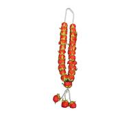 Estationeryhouse Handcrafted Wedding Indian Rose Garland, Silk Flower Mala, Indian Wedding, Bride Groom, Punjabi Garland with Pearls (1pc) (Red)