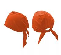Estationeryhouse Indian Sikh Punjabi Patka Headwear, Cotton Biker Skull Cap, Bandana Hair Wrap Cotton with Tie Back Strings (UK, Alpha, One Size, Orange)
