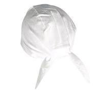 Estationeryhouse Indian Sikh Punjabi Patka Headwear, Cotton Biker Skull Cap, Bandana Hair Wrap Cotton with Tie Back Strings (UK, Alpha, One Size, White)