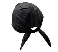 Estationeryhouse Indian Sikh Punjabi Patka Headwear, Cotton Biker Skull Cap, Bandana Hair Wrap Cotton with Tie Back Strings (UK, Alpha, One Size, Black)