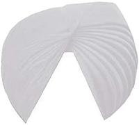 Estationeryhouse Traditional Punjabi Sikh Turban Pagg, Dastar Full Voile Sardarji Patka Headcover 5 meters (White)