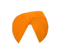 Estationeryhouse Traditional Punjabi Sikh Turban Pagg, Dastar Full Voile Sardarji Patka Headcover (Kesari, 7.5 meter)