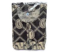 Estationeryhouse Women's Cotton Nighty Gown Sleepwear Nightwear Maxi Soft Night Suit Printed Free Size (Cotton, Black cream)