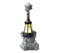 Estatuas Solares De Jardín Para Riego Al Aire Última Intervensión - Estatuilla De Elefantes | Solar Para Exterior Figure With Luz LED, Escultura De Elefante Linda Resin Garden Patio Decoration