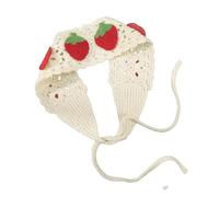 ESTCNK Casual Streetwear Headscarves Fashion Scarf Travel Friendly Scarf Unique Hollows for Stylish Women, Strawberry Headband, 1 Count (Pack of 1)