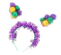 ESTCNK MardiGras Festival Pompoms Hairband Carnivals Party Headwear for Various Outfit and Occastion