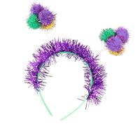 ESTCNK MardiGras Festival Pompoms Hairband Carnivals Party Headwear for Various Outfit and Occastion