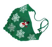 ESTCNK Santa Headband Headscarf Knitted Snowflake Headwear for Outdoor Snowflake Pattern Creative Christmas Hair Scarf