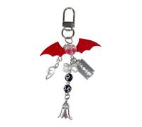 ESTCNK Unique Halloween Bat Spirit Cellphone Strap Festive Keychain Beaded Bag Keyring, Ghost Blade 2, As detailed description
