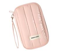 ESTCNK Waterproof Card Holder Simple Wallet Stylish Coin Purse Card Case Portable Change Purse Card Storage Bag for Daily, Pink