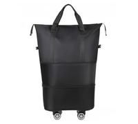 ESTCNK Waterproof Travel Bag with Pulley Large Capacity Portable Rolling Luggage Bag, Black