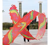 ESTDKMNOS Chinese Dance dragon Ribbon, Chinese Silk Dragon Dance Ribbon Multicolor 6-12m(A,12m/39.4ft)