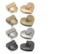 ESTDKMNOS Closures Metal Bag Turn Lock Clasp, Metal Bag Twist Lock Clasp Multicolor Multiple Sizes for Handbag Purse Luggage DIY Repair(Style 2-Black)