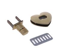 ESTDKMNOS Closures Metal Bag Turn Lock Clasp, Metal Heart Shape Twist Lock Clasp for Bags DIY Leather Craft Multicolor(Bronze)