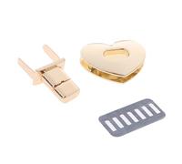 ESTDKMNOS Closures Metal Bag Turn Lock Clasp, Metal Heart Shape Twist Lock Clasp for Bags DIY Leather Craft Multicolor(Gold)