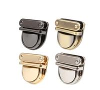 ESTDKMNOS Closures Metal Bag Turn Lock Clasp, Metal Twist Lock Clasp 3.1cm Multicolor for Bags(Gun)