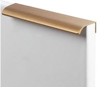 ESTDKMNOS Hidden Kitchen Cupboard Edge Pulls， Cabinet Handles Gold Aluminum Alloy 2 Pcs 80-500mm(Length 150mm)