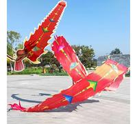 ESTDKMNOS Ribbon with Dragon， Dragon Dance Fitness Ribbon Washable Silk With Plastic Head Multicolor 6M/8M/10M(Red,8M)