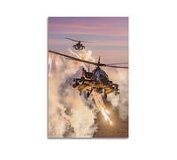 ESTE Armed Helicopter Poster Apache Attack Helicopter Decorative Painting Canvas Wall Artworks Picture 24x36inch(60x90cm)