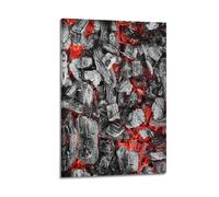 ESTE Burning Charcoal Blazing Red Light Artistic Creation Poster Decorative Painting Canvas Modern Art Picture 24x36inch(60x90cm)