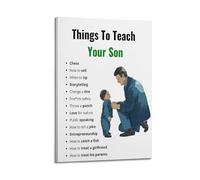 ESTE Child Education Poster Things To Teach Your Son Decorative Painting Canvas Modern Art Picture 08x12inch(20x30cm)