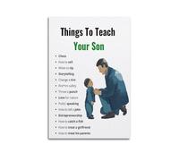 ESTE Child Education Poster Things To Teach Your Son Decorative Painting Canvas Modern Art Picture 12x18inch(30x45cm)