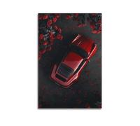 ESTE Classic Sports Car 911 930 Red Rose Racing Car Decorative Painting Canvas Modern Art Picture 20x30inch(50x75cm)
